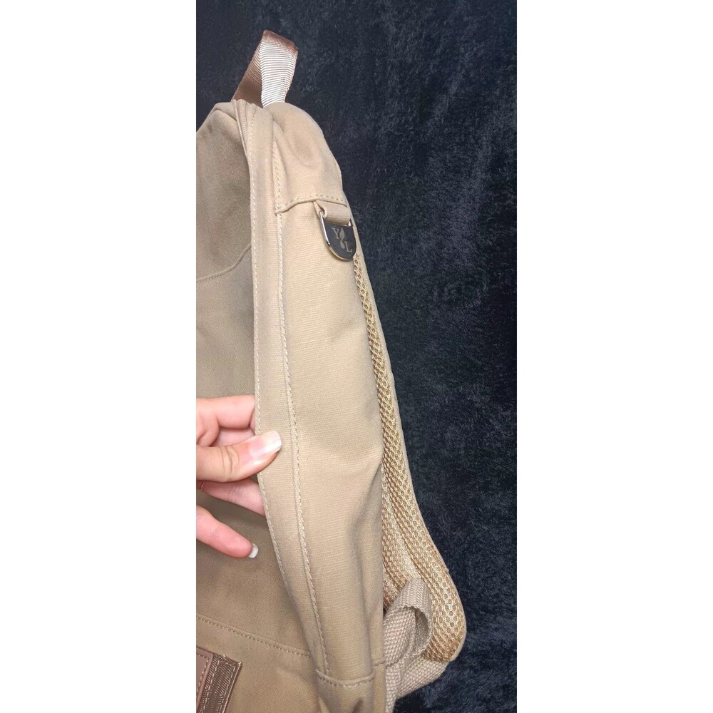 Young Living Essential Oils Convention Backpack Tan Canvas Commuter Laptop Bag - Picture 5 of 14
